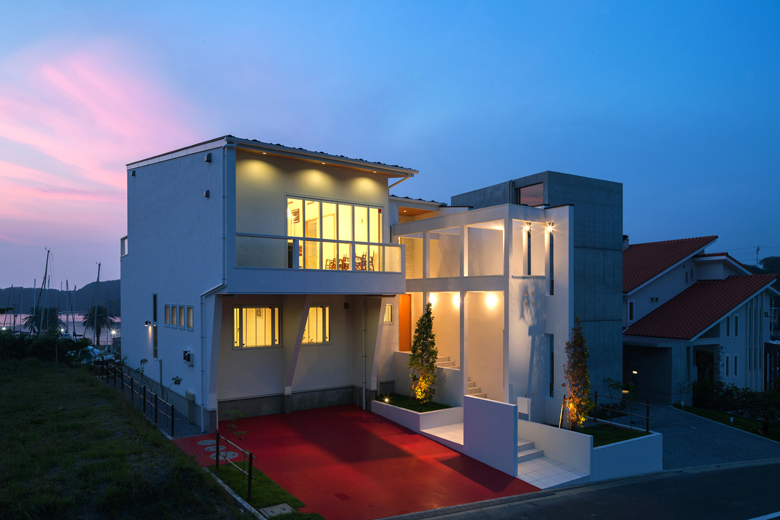 Red and White house
